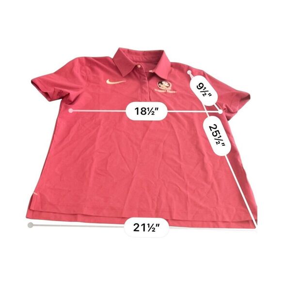 FSU Florida State University FSU Seminoles polo Athletic Dry Fit T-shirt size L - Picture 6 of 11